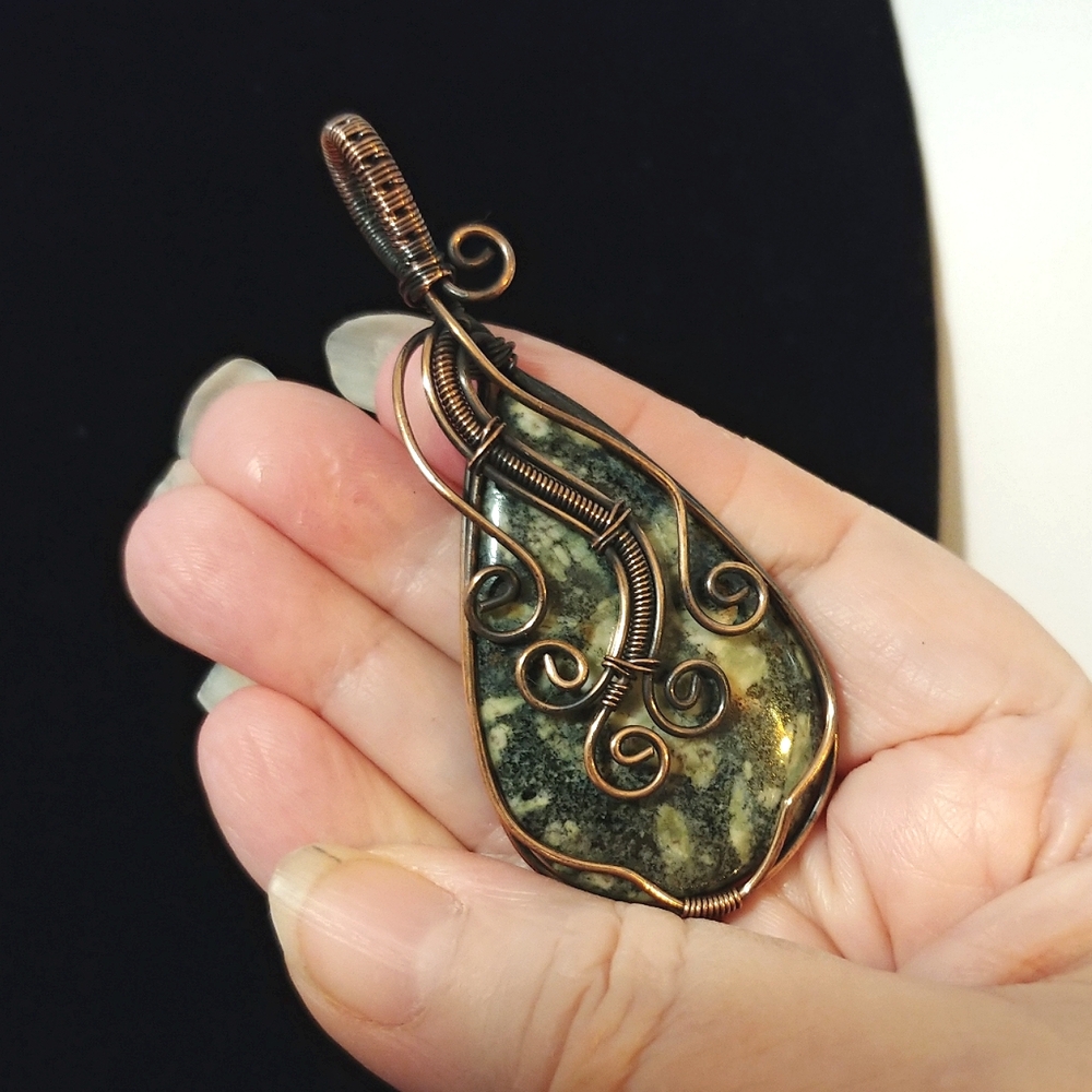 Nwot Large Statement Wire Wrapped Natural Agate S… - image 5